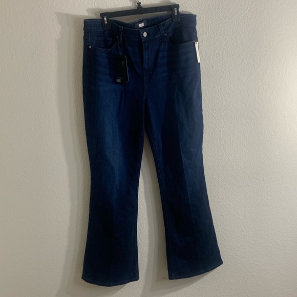 Size 34 PAIGE ANTHROPOLOGIE Laurel Canyon High-Rise Flare women Jeans - Picture 3 of 8